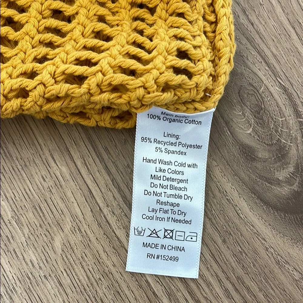 Amour Vert Chic Yellow Knit Midi Dress with Lining - XS - Picture 11 of 11